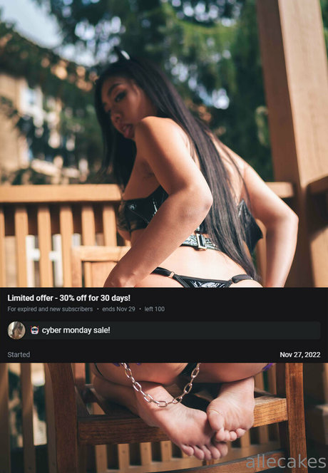 Foto di nudo di fuga di OnlyFans di Allecakeslite