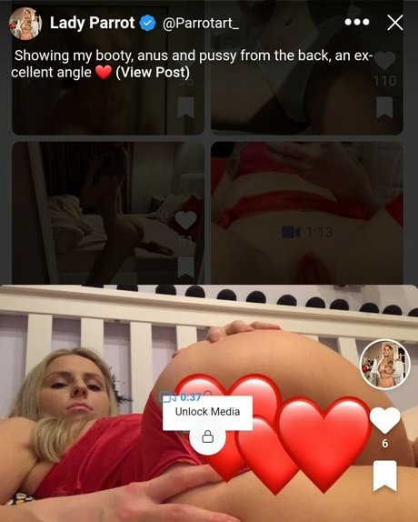 Foto di nudo di fuga di OnlyFans di Lady Parrot