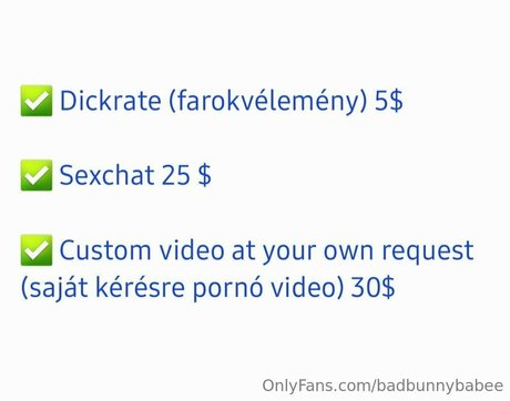 Foto di nudo di fuga di OnlyFans di Badbunnybabee