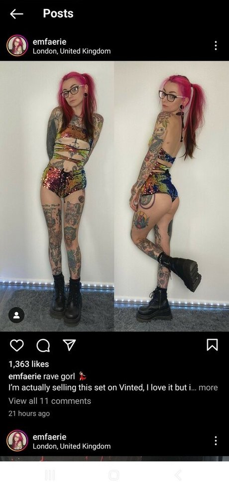 Foto di nudo di fuga di OnlyFans di Emfaerie
